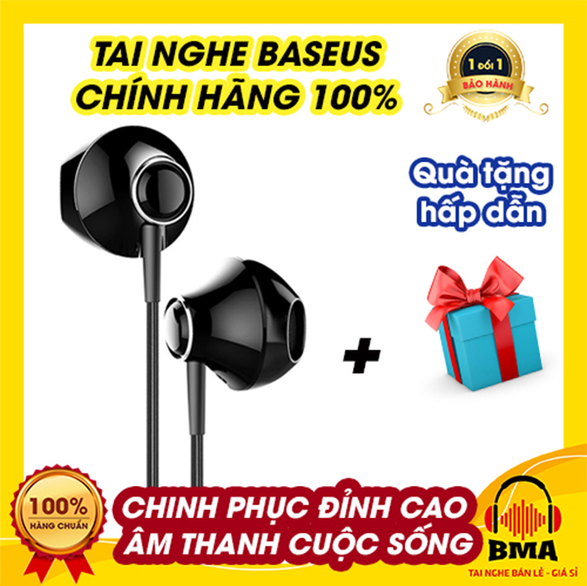 Tai nghe nhét tai hiệu Baseus H06 cổng 3.5mm cho âm thanh sống động, chất lượng đỉnh cao