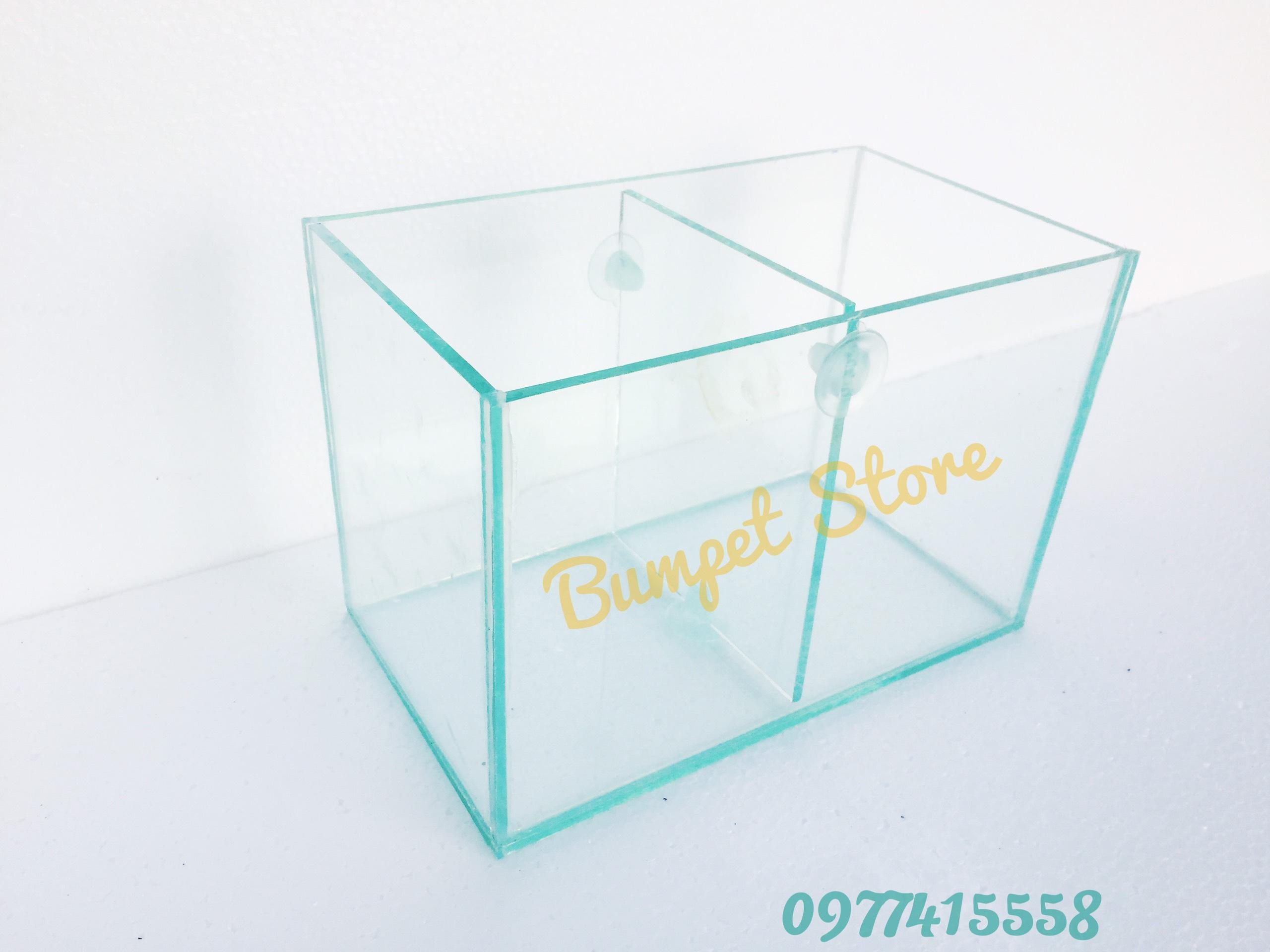 Bể cá betta có vách ngăn đôi - bể cá mini (vách ngăn có thể tháo lắp)