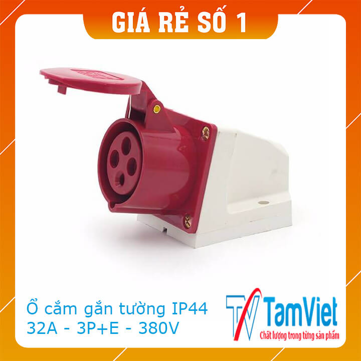 Ổ cắm công nghiệp gắn tủ 32A- 4 chấu -380V