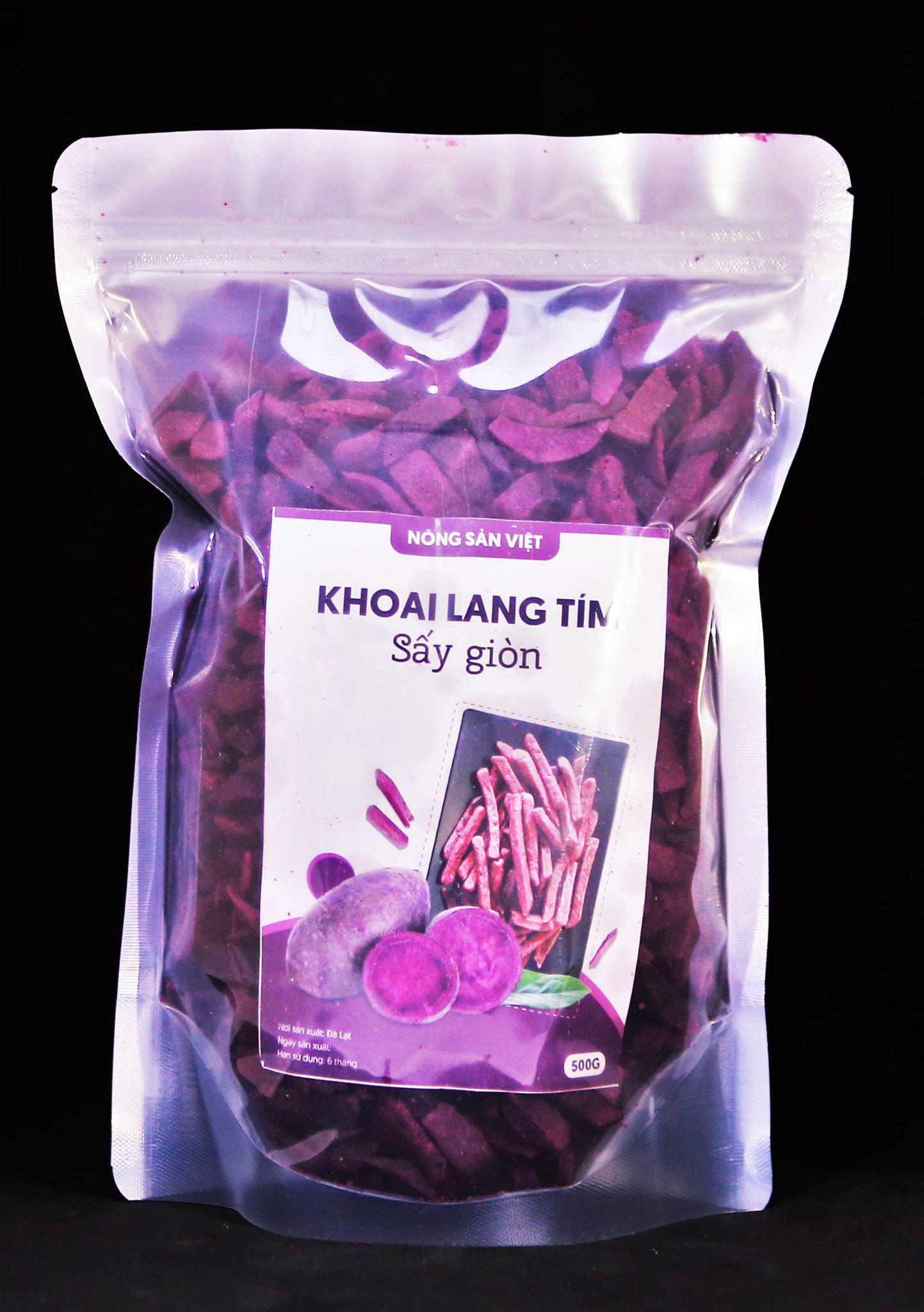 1 Kg Khoai Lang Tím Sấy Giòn ( vụn)