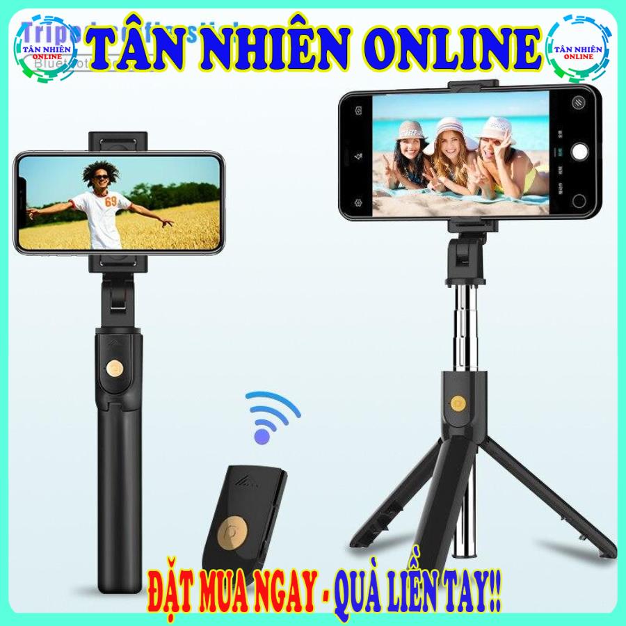 Gậy tự sướng K07 kiêm giá đỡ điện thoại kèm remote bluetooth gậy chụp hình mọi lúc mọi nơi