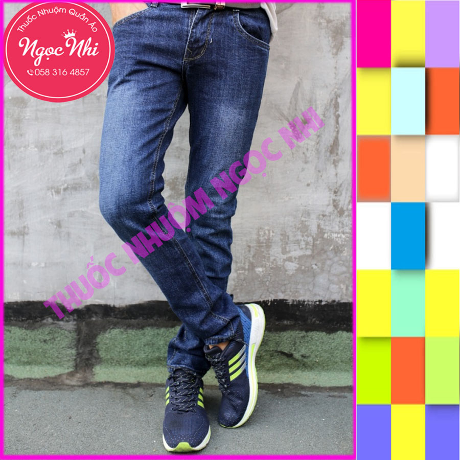 Màu nhuộm quần áo màu xanh jean