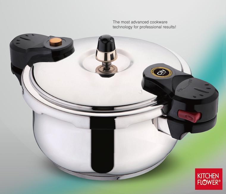 Nồi áp suất bếp từ 4 lít inox kitchen flower cit-400 sản xuất hàn quốc, hàng nhập khẩu, chính hãng