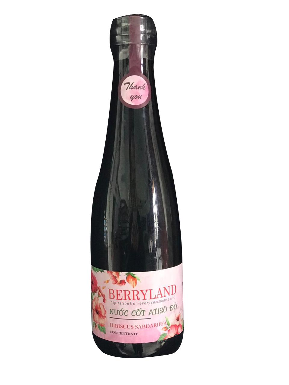 Combo giải nhiệt mùa hè: Nước Cốt hoa Atiso đỏ 500ml và Mứt Atiso đỏ 150g BerryLand