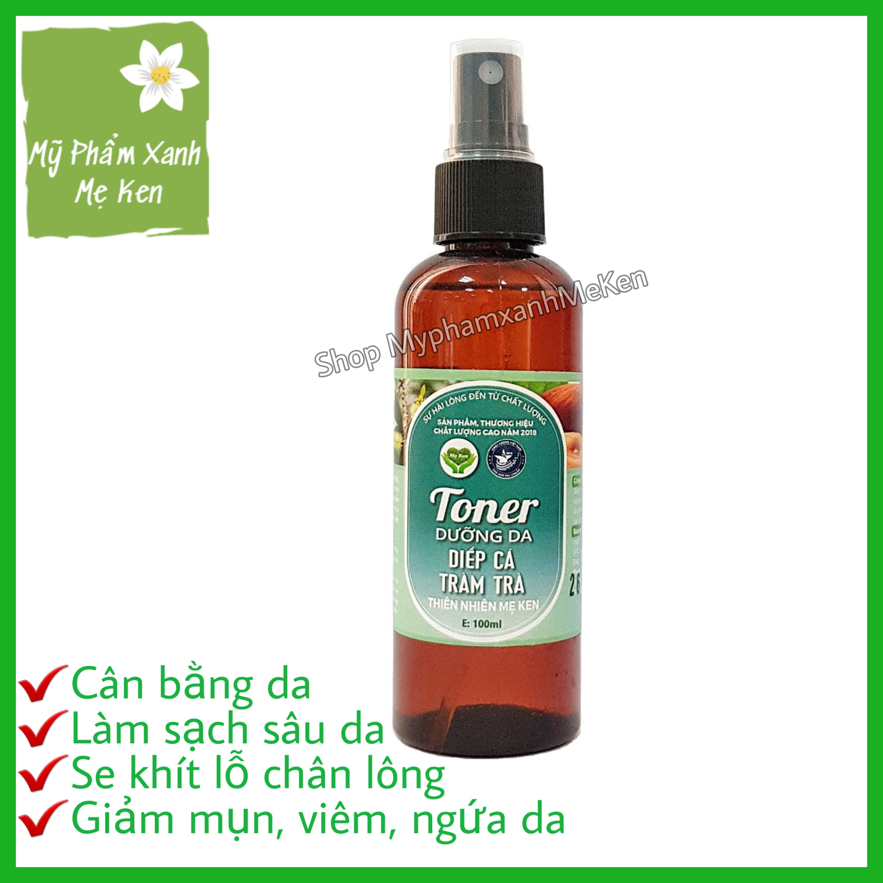 Toner diếp cá tràm trà Mẹ Ken làm sạch sâu da, se khít lỗ chân lông, giảm mụn, giảm viêm ngứa da, sáng mịn da– 100ml