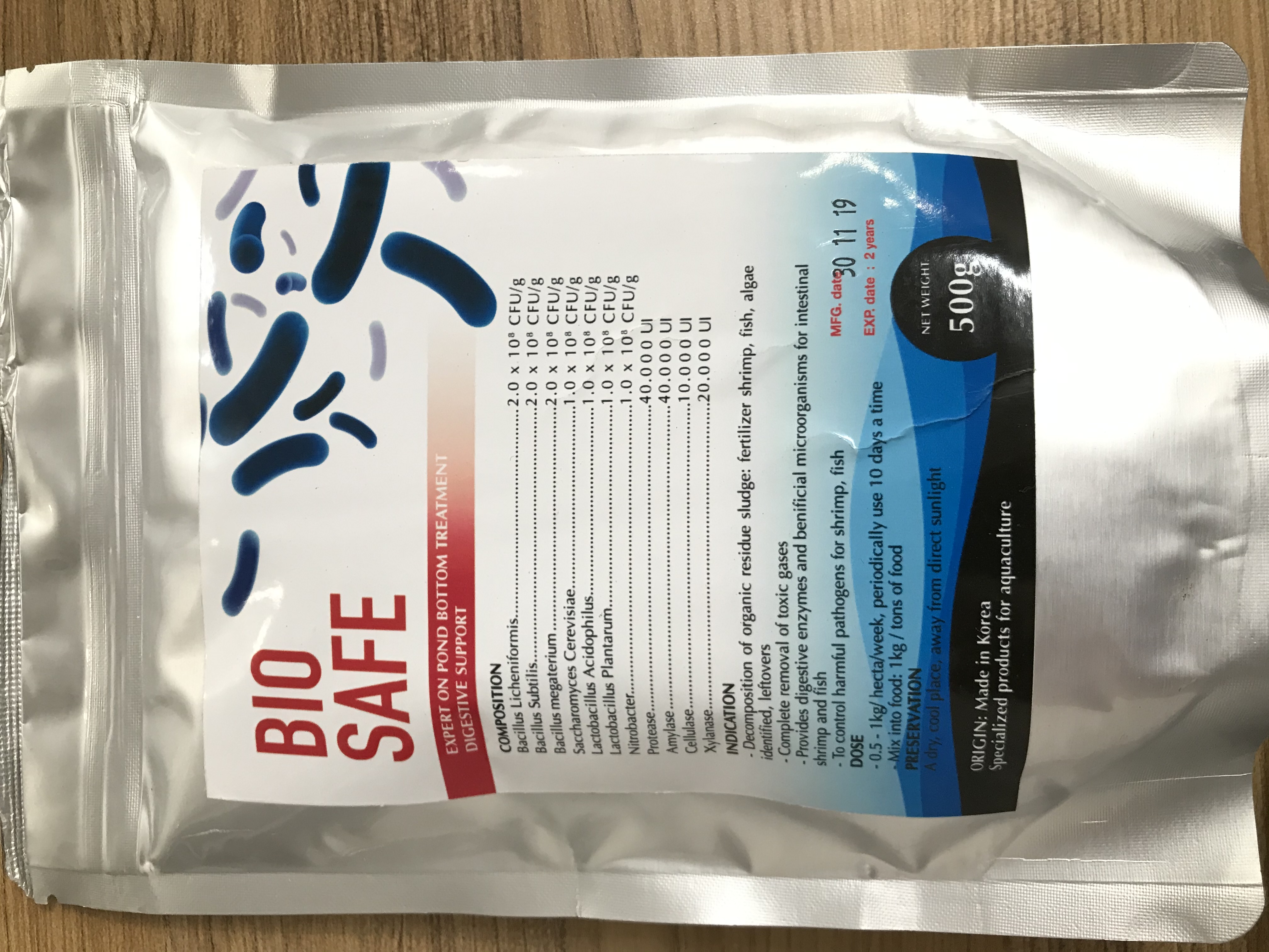 men vi sinh Cao Cấp xử lí nước và hấp thụ khí độc đáy ao (BIO SAFE)