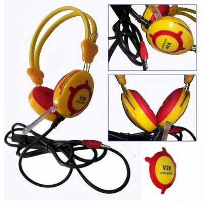 Tai phone trâu vàng v2k - siêu bền - tai nghe chuyên dùng cho quán nét - kyto shop