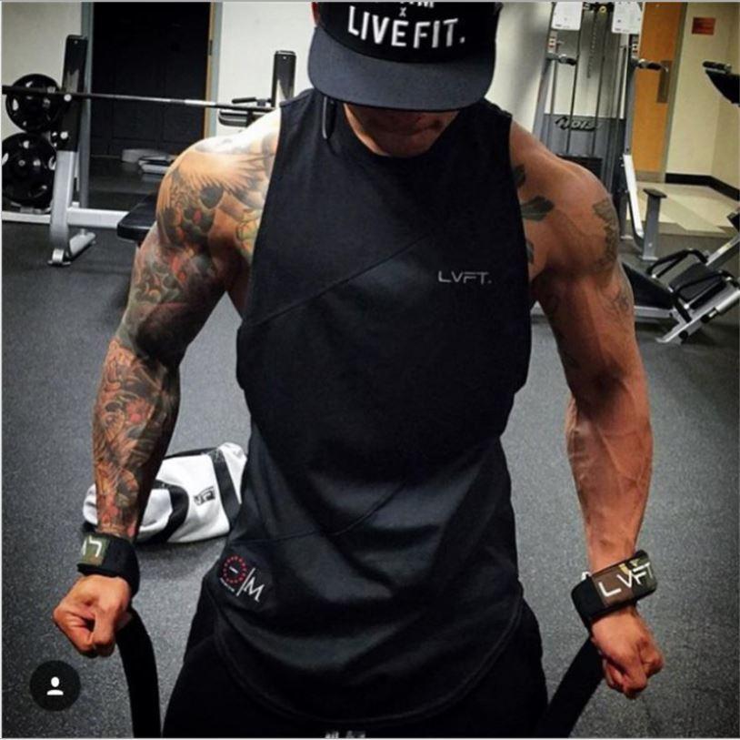 Áo ba lỗ tập gym nam - ÁO TANKTOP TẬP GYM NAM SA470 - Ảnh thật