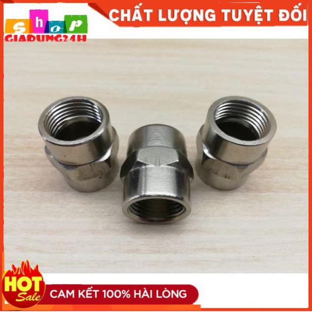 Nối 2 đầu ren trong 21 inox -giadung24h