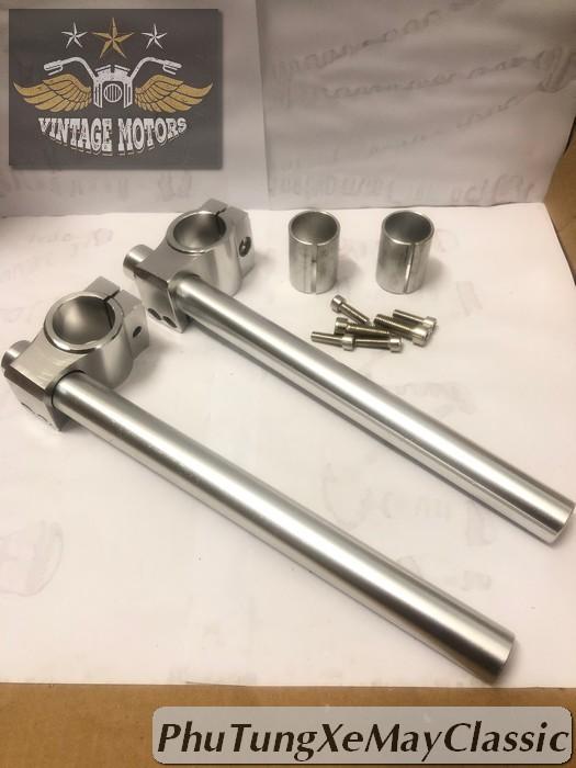 GHI ĐÔNG CLIP- ON ĐỘ CAFE RACER - Ghi đông clip-on độ Harley Cafe Racer Chopper Bobber CG125 SU GN125 nhôm cnc kích thước 30mm