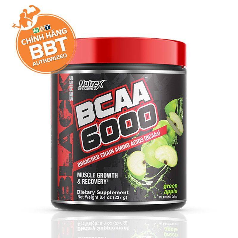 Nutrex-BCAA 6000 Hỗ Trợ Phục Hồi Cơ Bắp và Tăng trưởng