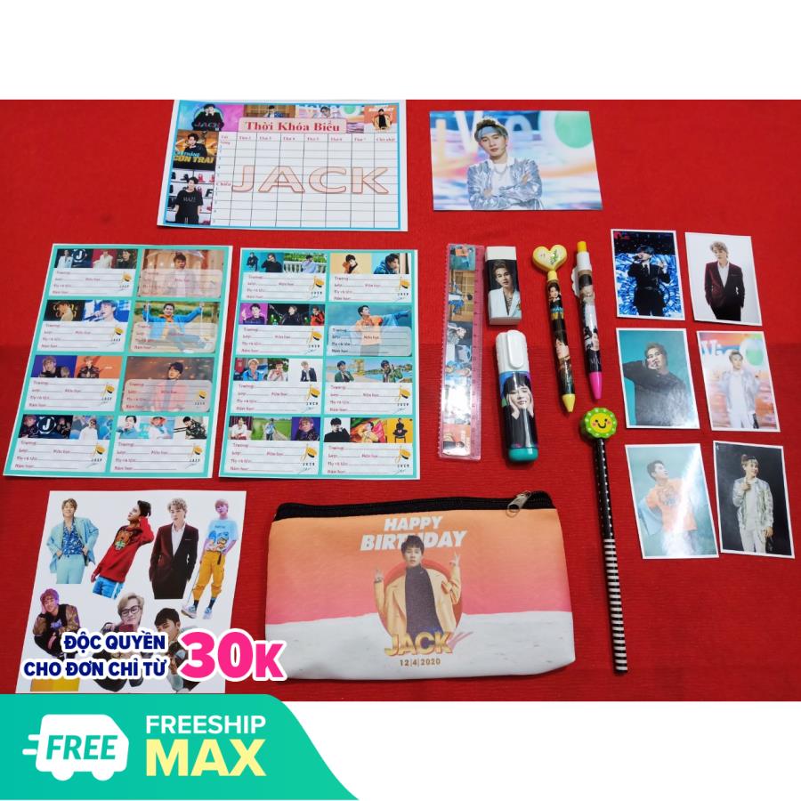 combo dụng cụ học tập JACK gồm nhiều món