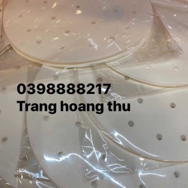 (Hàng Loại Tốt) Set 400 Tờ Giấy Nến Tròn Đục Lỗ Size 20cm Dùng Để Lót Nồi Chiên Không Dầu Chống Dính, Hút Dầu Thừa Hiệu Quả, Giấy Dai, Dày, Thân Thiện Với Môi Trường