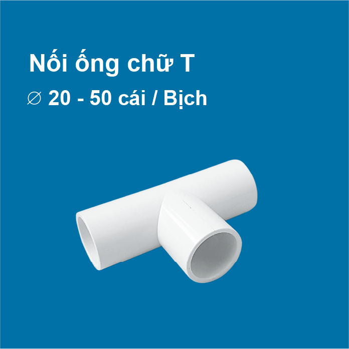 Tee khớp ống nhựa điện ⌀20 46mm - 50 cái / bịch