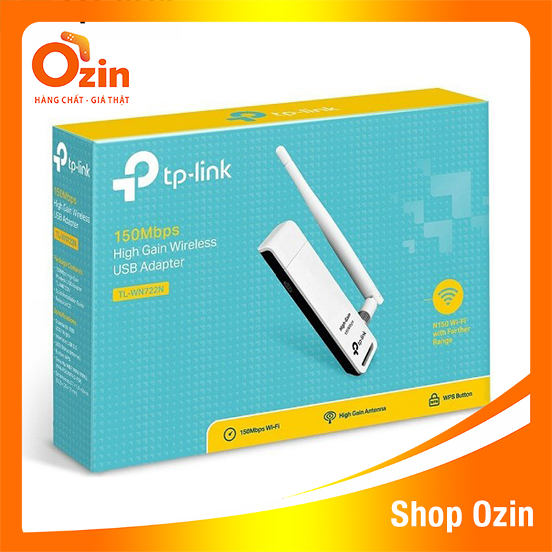 USB thu wifi Wi-Fi TP-Link - TL-WN722N Chuẩn N 150Mbps 722N usb wifi, thu wifi tplink