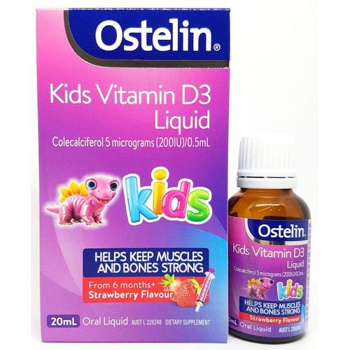 Vitamin D Ostelin Úc cho bé trên 6 tháng đến 12 tuổi xi lanh 20ml
