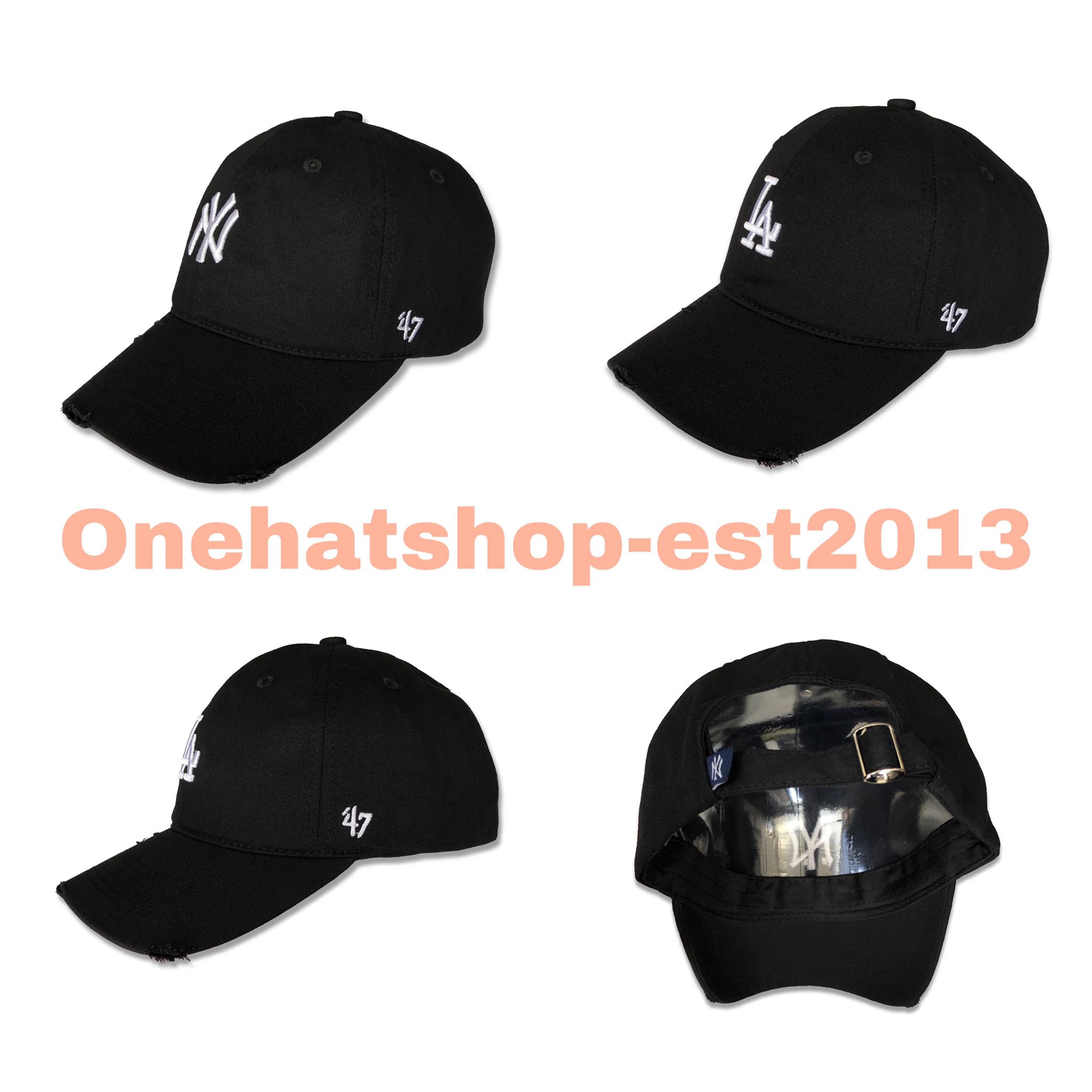 Nón kết thời trang có wax rách ở vành nón logo LA-NY-fom mềm dadhat phong cách thời trang Hàn Quốc - chất lượng cao- onehatshop-est2013