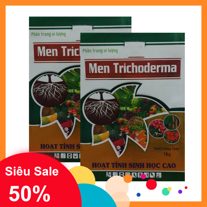 [HCM]Men Trichoderma - Nấm vi sinh Trichoderma (Combo 2 bao bao 1 kg). Cung cấp chủng vi sinh vật có lợi  cung cấp trung vi lượng cho cây trồng. Cải tạo rễ ức chế nấm bệnh cải tạo mùn. Ủ rác thải phân chuồng.. thành phân hữu cơ.