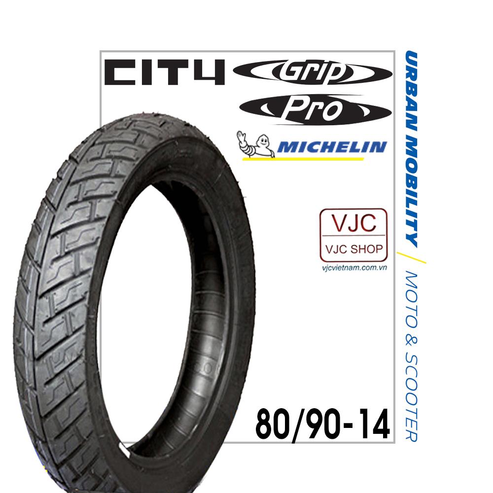 Vỏ Lốp xe Michelin City Grip Pro cỡ 80/90-14 loại không ruột (1 cái)