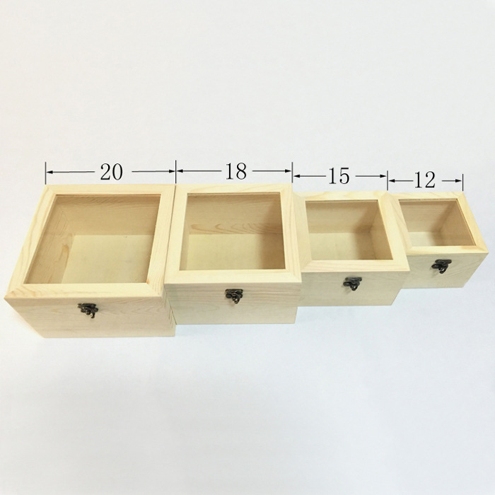 Hộp gỗ nhiều kích thước, nắp kính, móc cài. Hộp đựng quà, 12cm,15cm,18cm,20cm, hộp đựng hoa khô, hộp trồng cây, hộp đèn giấy, hộp vẽ resin
