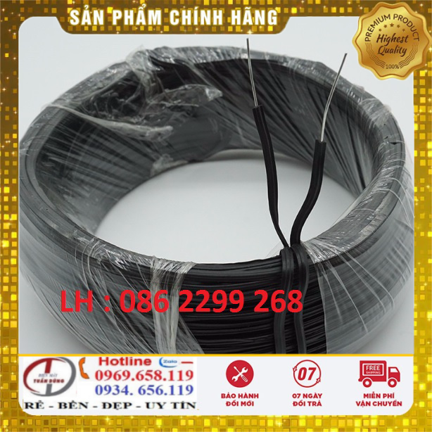 Cuộn dây kẽm bọc nhựa 100m buộc lan, cây cảnh - Màu đen