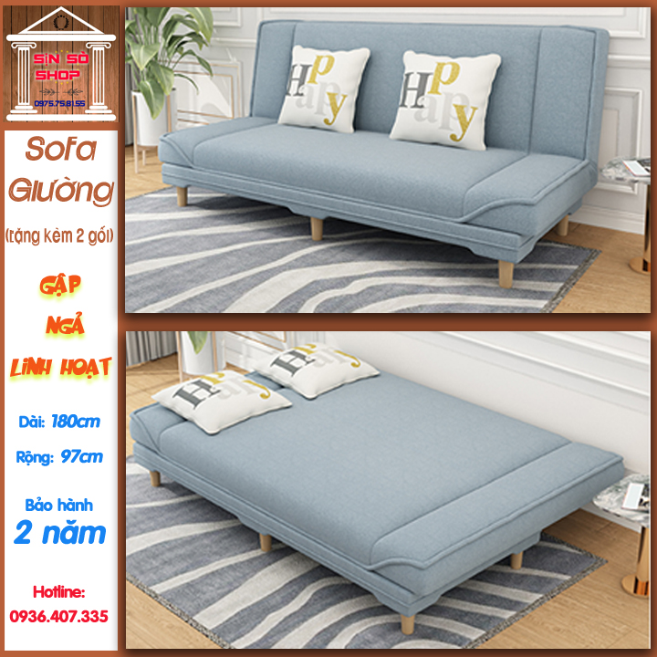 [Trả góp 0%]Sofa ngả thành giường đa năng Ghế Sofa gập gọn tiện lợi (tặng kèm 2 gối) - 252