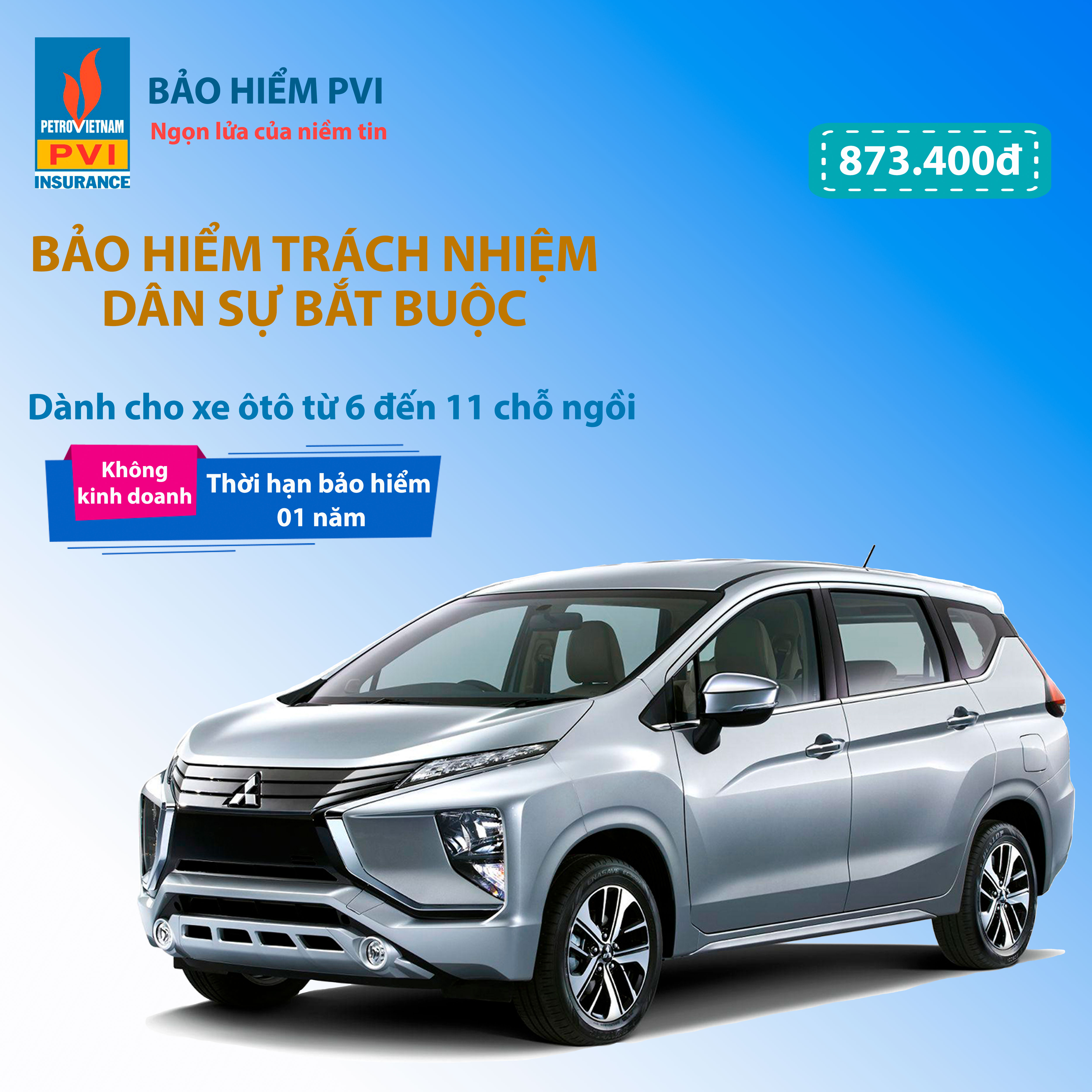 Toàn Quốc [E-Voucher] Bảo Hiểm Trách nhiệm dân sự PVI - Xe Ô Tô từ 6 đến 11 chỗ - 1 năm