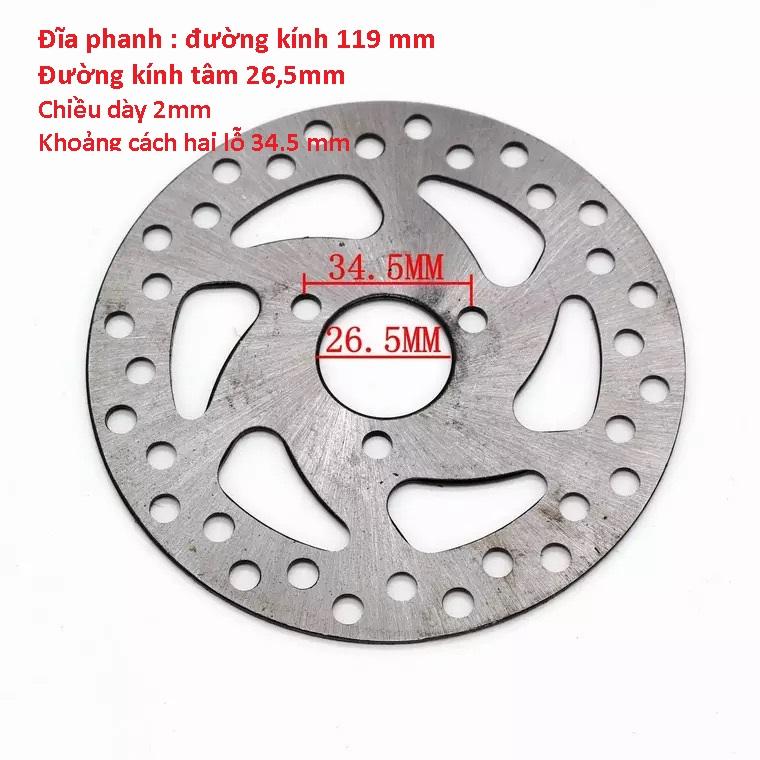 Đĩa phanh xe moto và cào cào mini 50cc