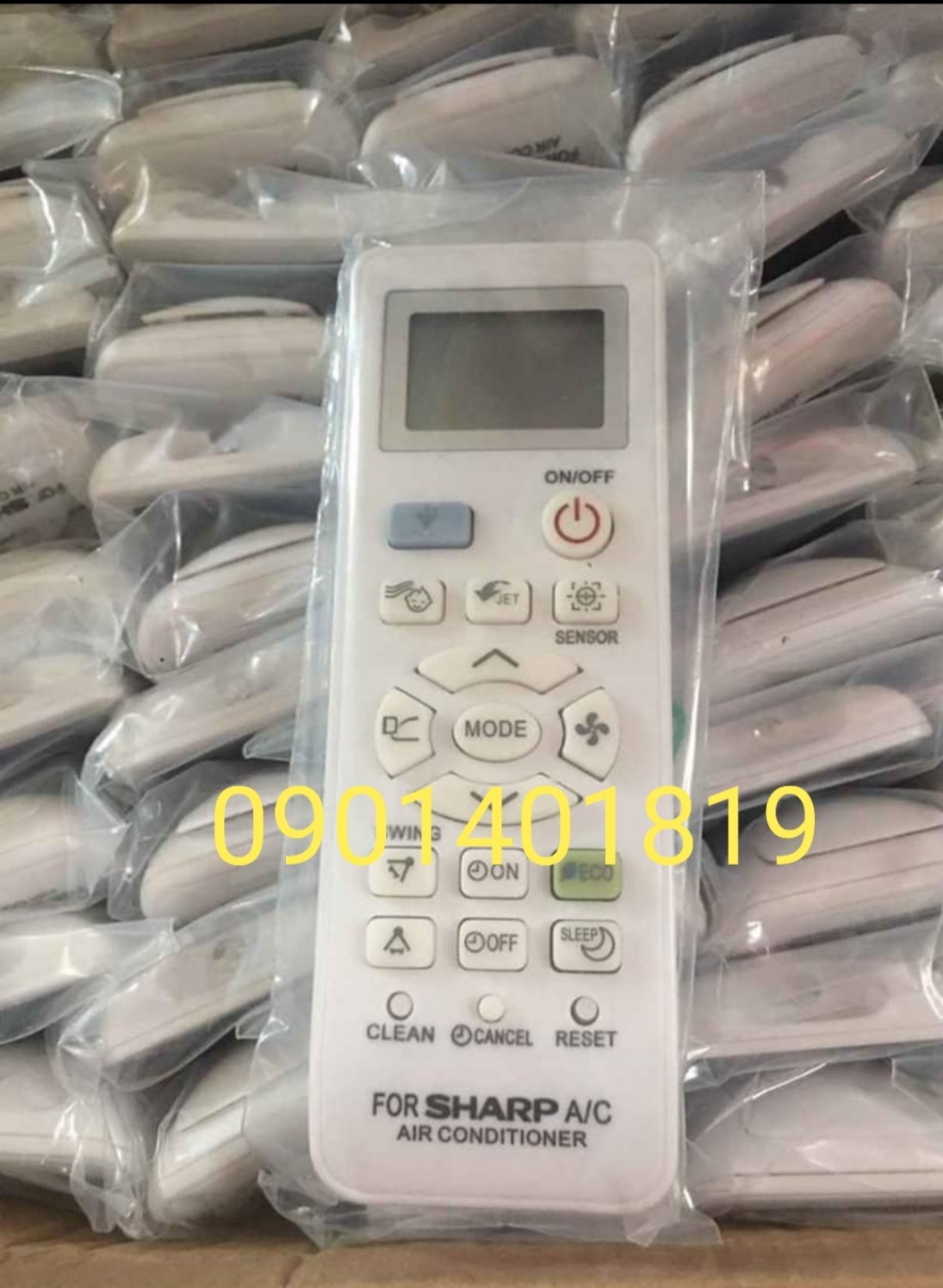 Điều khiển Máy Lạnh Sharp dẹp inverter/eco