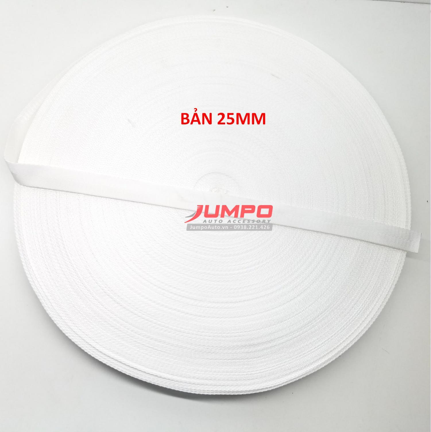 Dây đai polyester 25mm trắng 100 mét