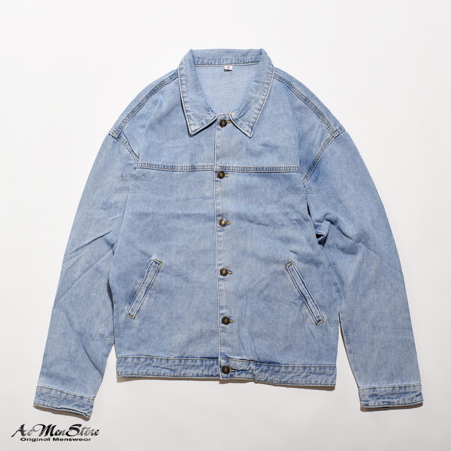 ROUTINE áo denim jacket thời trang nam giã thân 3 mảnh sau
