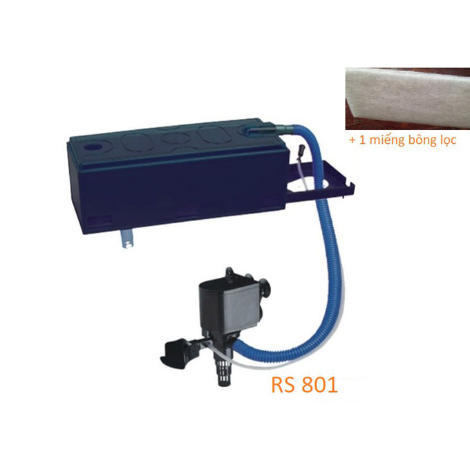 Máy lọc nước Hồ cá bể cá cảnh Electrical RS801 Tặng kèm 01 MIẾNG BÔNG LỌC NƯỚC