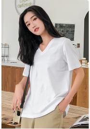 Áo kiểu cổ tim nữ áo thun trơn cổ tim nữ thời trang nhiều màu