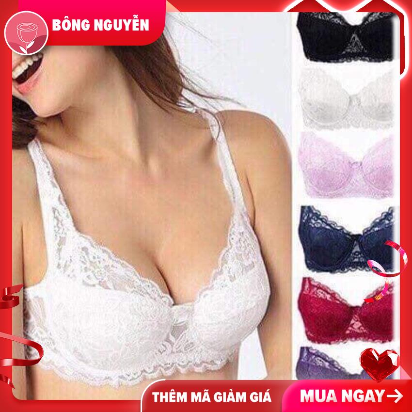 Áo ngực ren bigsize mút mỏng Không gọng-thoáng mát dễ chụi (Thế giới đồ lót-Bông nguyễn)