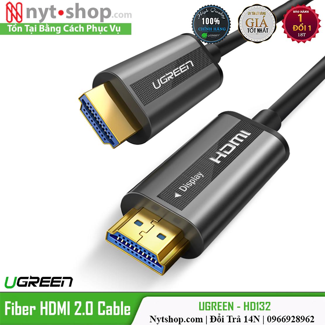 Cáp hdmi 2.0 sợi quang cao cấp ugreen hd132
