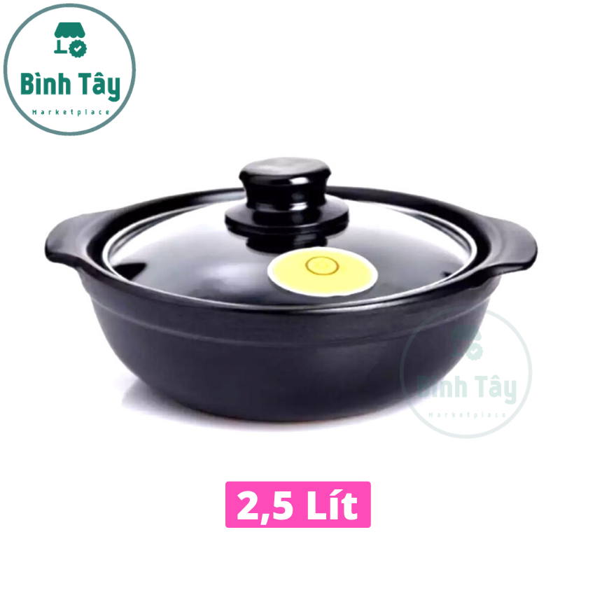 [HCM]Nồi đất kho cá nấu mì cay nấu lẩu khổng lồ 25 Lít tráng men dung tích 25 Lít MH-N064
