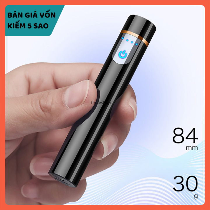 Bật lửa sạc điện - Hộp quẹt - Bật lửa cao cấp sạc pin bằng cổng sạc USB - Bật lửa điện USB - Bật lửa cảm ứng vân tay
