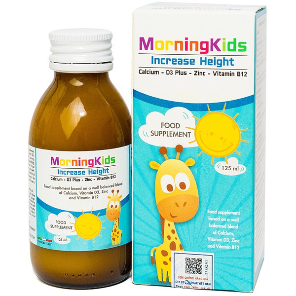 Morningkids Increase Height 125Ml từ Ý – Siro Tăng Chiều Cao Cho Trẻ