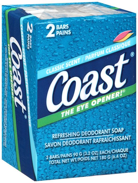 Xà bông cục Coast Soap (Lốc 2 cục 90g) - Hàng Mỹ