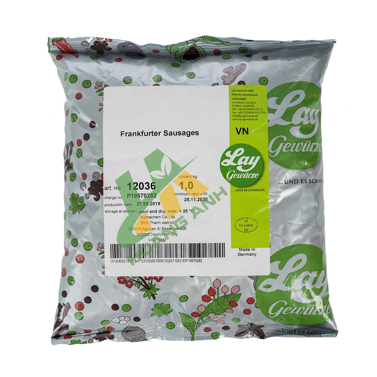 Gia vị xúc xích đức frankfurter 12036 - gói 1kg