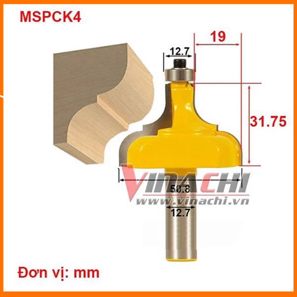 Mũi soi phào chỉ 9 - mũi soi phào chỉ vinachi kiểu 9 siêu bền