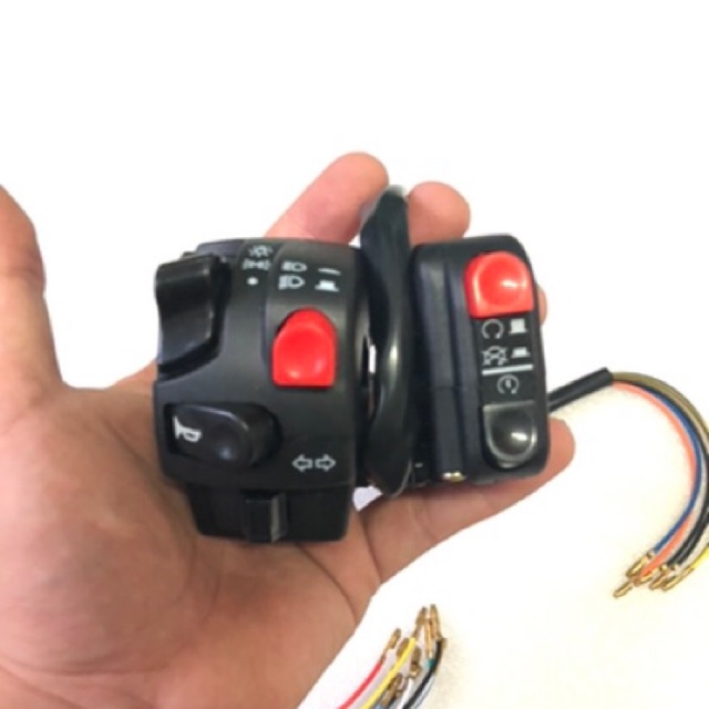 bộ cùm công tắc domino hàng đẹp full 2 bên trái phải gắn cho mọi loại xe 126Shop