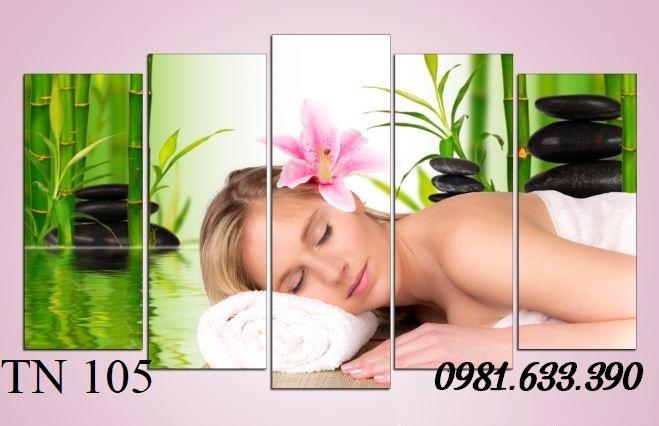 BỘ TRANH GHÉP 5 TẤM TRANH TRANG TRÍ, TRANH SPA, THẨM MỸ