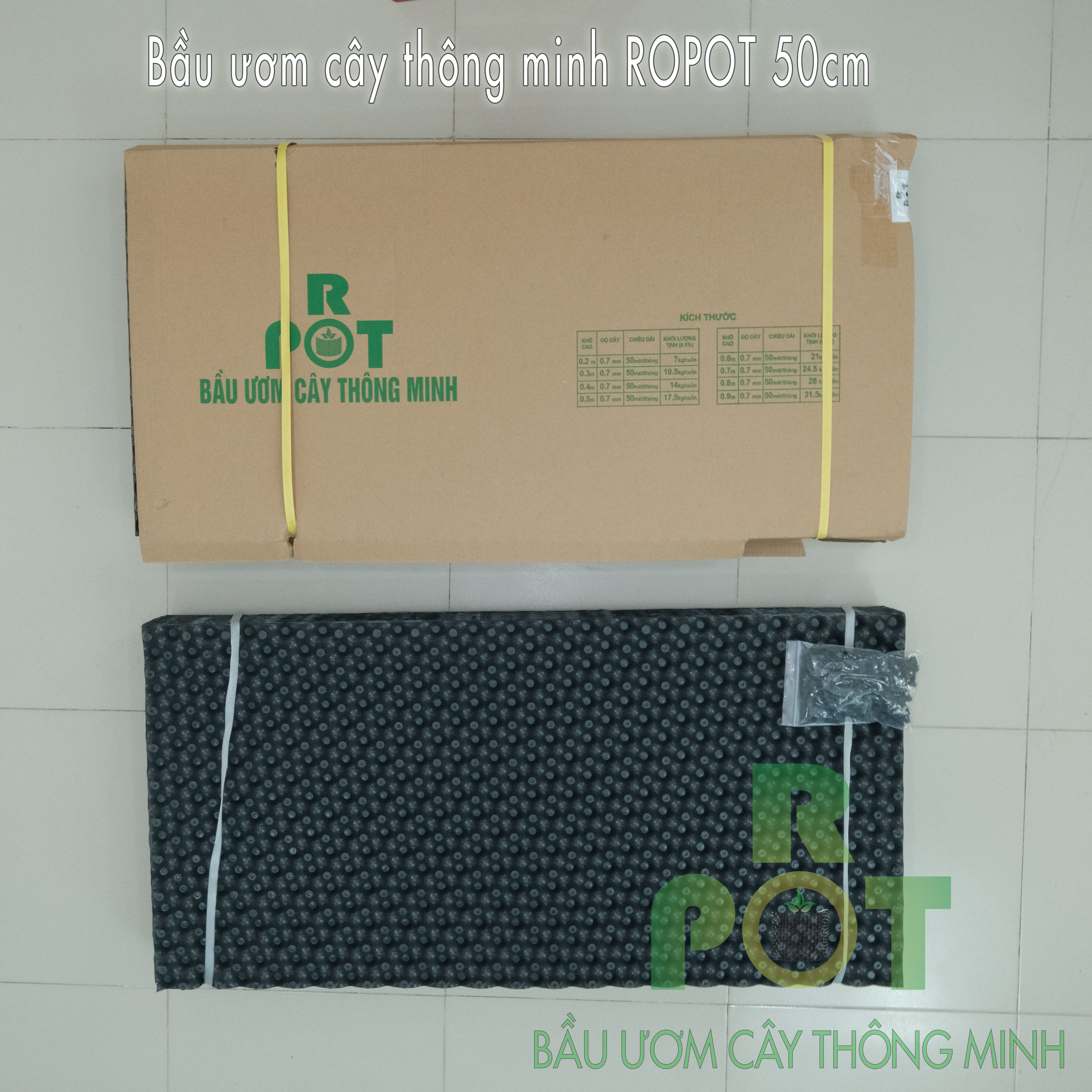 Bầu ươm cây thông minh ROPOT 50cm x 5m - dày 0.7mm ( không kèm đế)