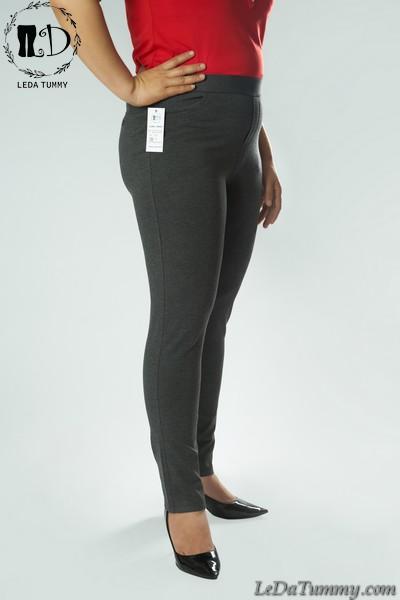 [HCM][Big Size Cao Cấp] Quần Thun Cotton Hàn Quốc (50 - 100 kg) LEDA TUMMY Lưng Thun Co Giãn Cạp Cao Ôm Gọn Bụng (Xám Chuột)