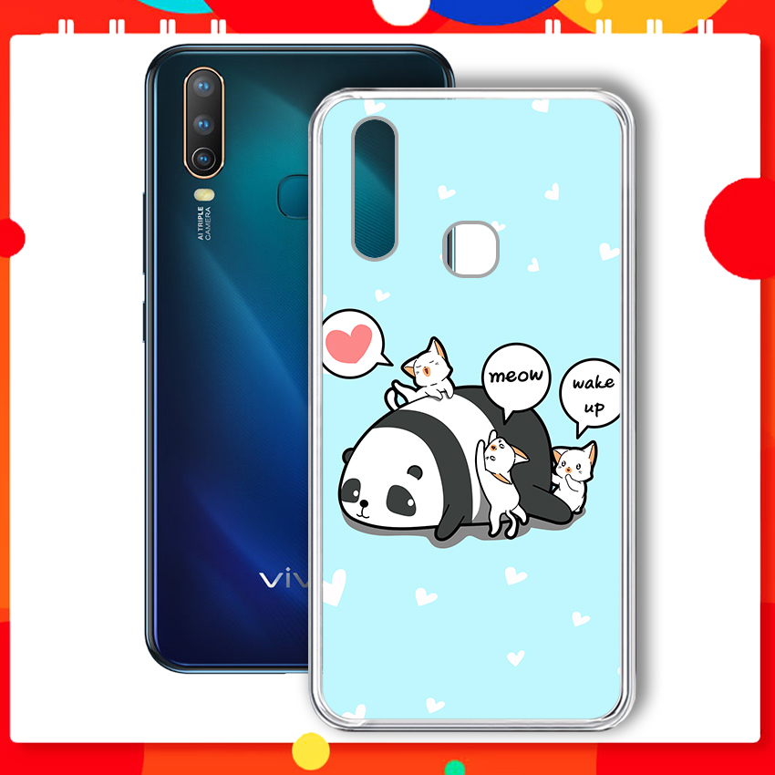 [HCM]Ốp lưng Vivo U10 in họa tiết gấu trúc cute - 01258 8183 PD06 - Silicone Dẻo