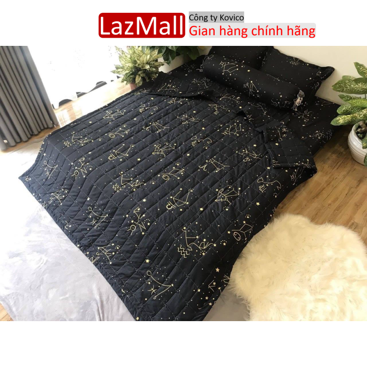 Chăn hè thu trần bông 3 lớp cotton poly 1m8x2m mẫu cung hoàng đạo Sunzin Kho chăn ga gối, ga giường, drap giường