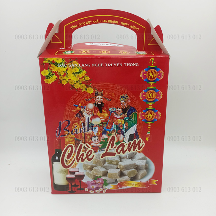 4 Hộp bánh chè lam 300g, 500g kèm hộp quai xách - Quà tặng ngày Tết (300g/ 1 hộp)