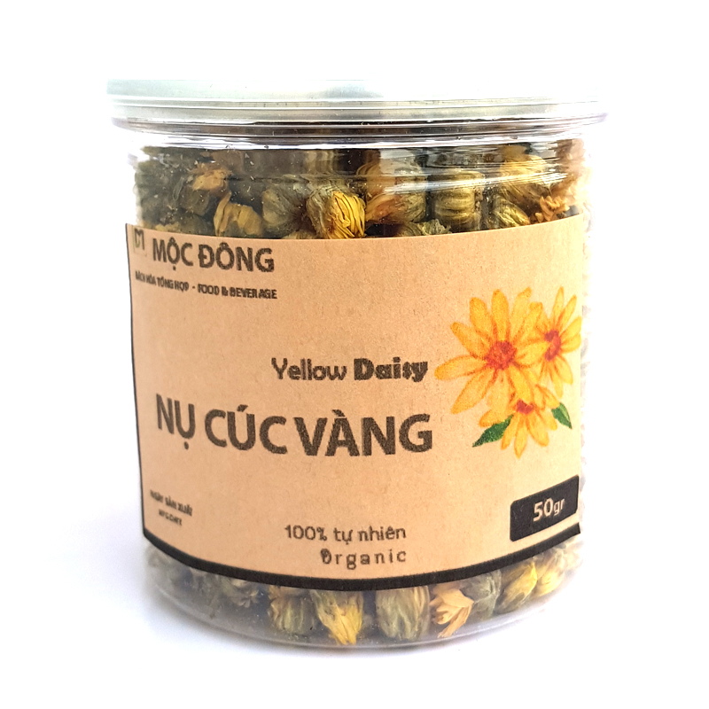 Hộp 50gr trà nụ hoa cúc vàng trà giảm cân thanh nhiệt cơ thể, thải độc gan, làm mát gan, làm đẹp hiệu quả