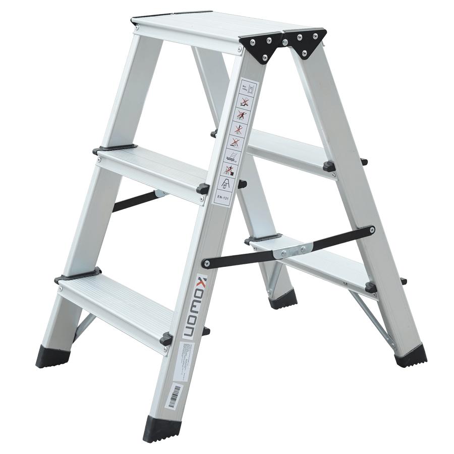 Thang nhôm chữ a 2x3 bước bậc dẹt kowon kaa6590d